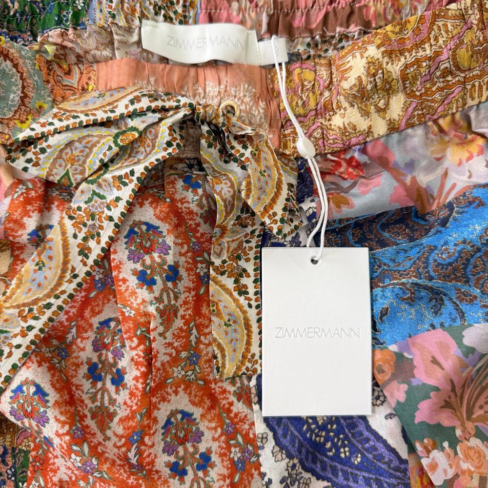 Zimmermann Devi Patchwork Printed Wide-Leg Silk P… - image 8